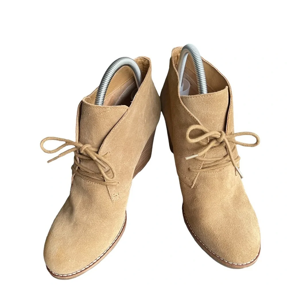 Lucky Brand Tan Leather Upper Bootie Size: 9.5‎